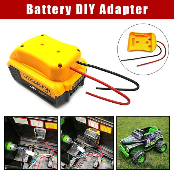Batteriadapter för 18V/20V Max Batteriadapter till Dock Power Connector 12AWG Robotik DIY-kablage Utgång