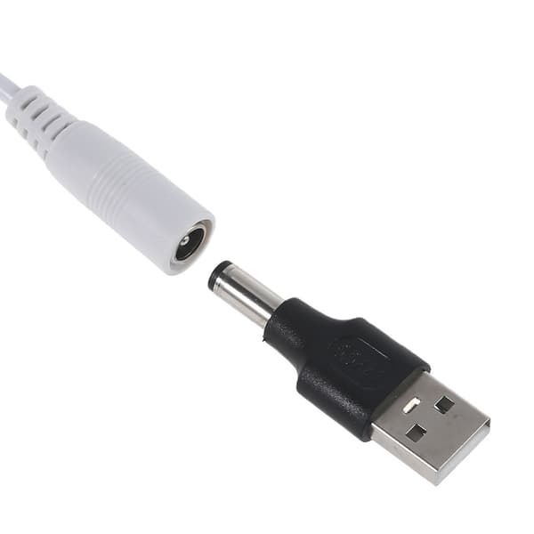 USB-DC-sovitin USB 2.0 A Naaras/Uros - DC 5.5x2.1mm Naaras/Uros Liitin