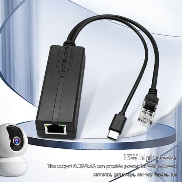 Höghastighetsdataöverföring USB C POE-splitter för förbättrad enhetsprestanda null - 100M 5V2.4A