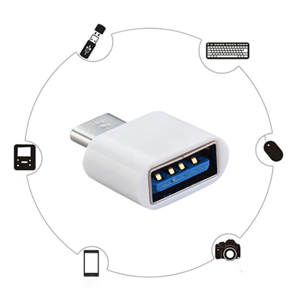 2 stk. Universal USB til Type-C Adapter Mikrofon Hovedtelefon Jack Splittere til Multi-model Mobiltelefon Black