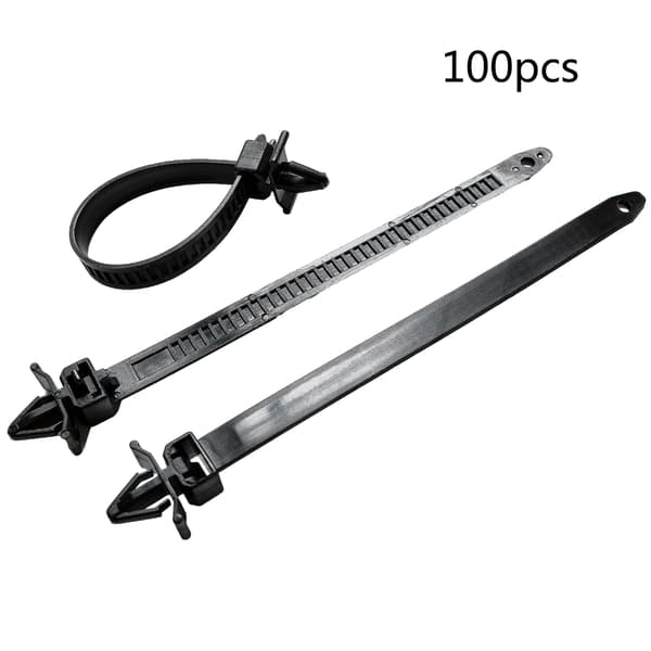 Kabelbindere til bilchassis ledningsnet fastholdelsesclips trykmontering nylon lynlåsbånd