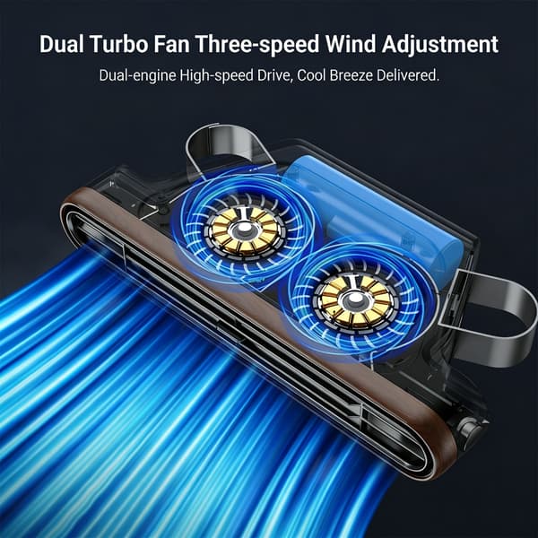 Kraftfuld 5V USB Bilventilator med 3 Justerbare Hastigheder for Hurtig Køleeffekt null - Power supply