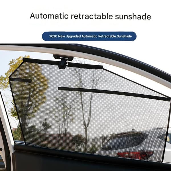Plassbesparende, automatisk justerende bilvindusskyggesett for ulike bilmodeller, 2 stk. null - Rear window