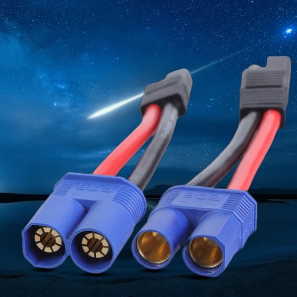 EC8 han/hun til SAE strømkabel biladapterkabel med SAE-adapter