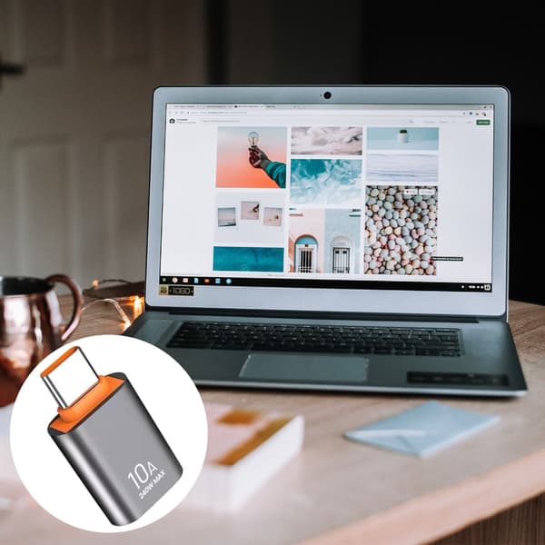 Snabb synkronisering USB Typ C till USB3.0-adapter Laddning och dataöverföring för telefon Black