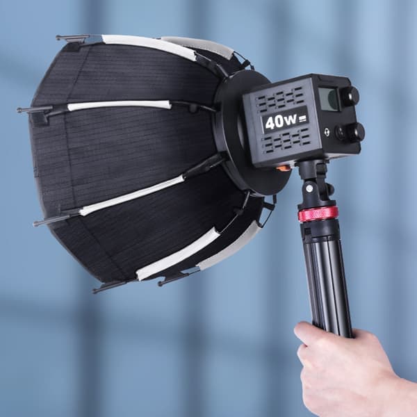 Bærbar 290 mm ottekantet softbox, foldbar montering, blød lysboks til fotografering