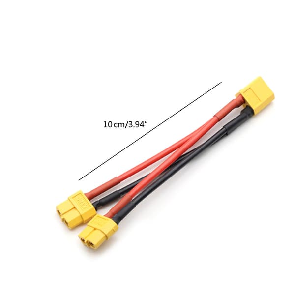 XT60 Parallell Batterikontaktkabel Dubbel Förlängning Y-Splitter Hane till Hona null - 2P
