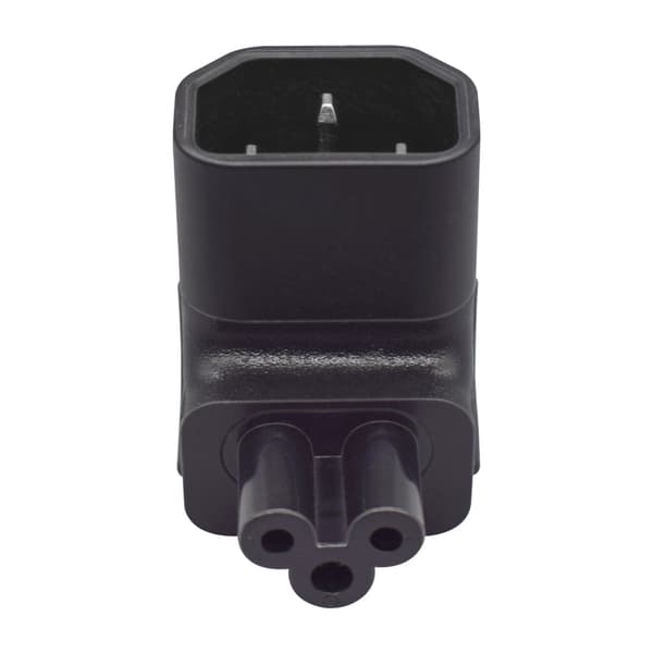 IEC320 C14 til C5 Strømkontakt Hann til Hunn Strømplugg Adapter 10A 250V Bend down