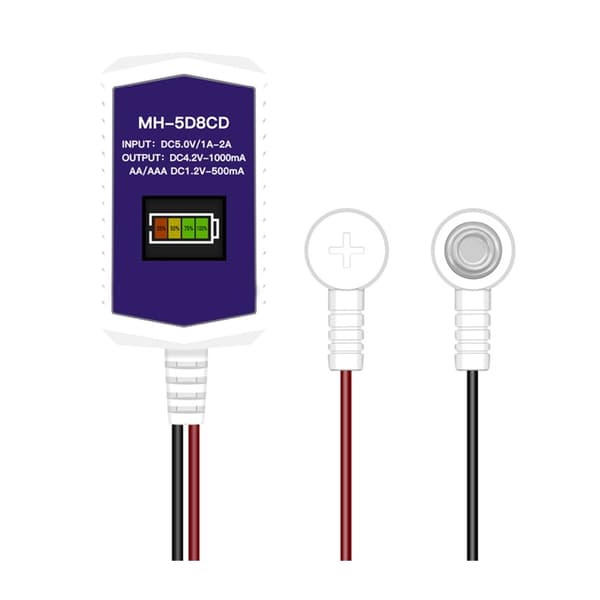 Intelligent digital skjermlading for 18650-batterier med magnetisk design