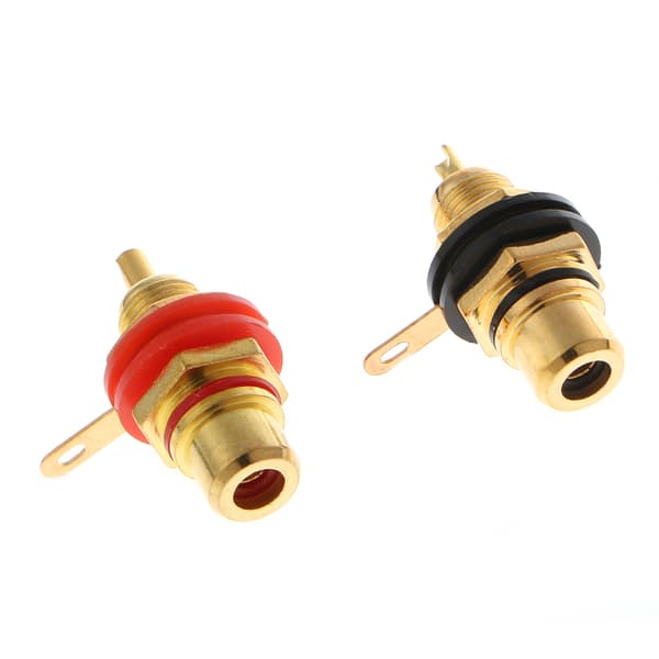 1 par RCA hunstik chassispanelmonteringsadapter o terminal Pl