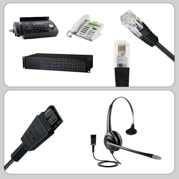RJ9 till QD-kabel RJ9 4P4C Telefonkabel Hörlurssladd för QD Avaya IP 1608 1616 9610 Telefonlurssladd Spiralformad kabel