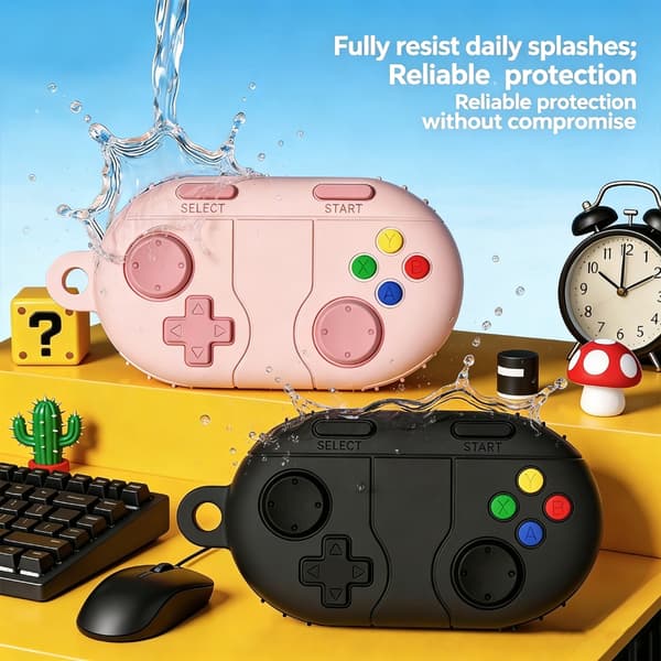 Ridsefast etui med controller-mønster, beskyttende cover, vandtæt trackerholder Black