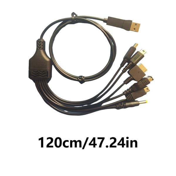 6-i-1 USB C-laderkabel Multi Ladekabel Hurtiglading Tilkoblingsledning