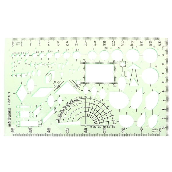 Rektangel cirkelform geometrisk ritverktyg mall linjal Student brevpapper