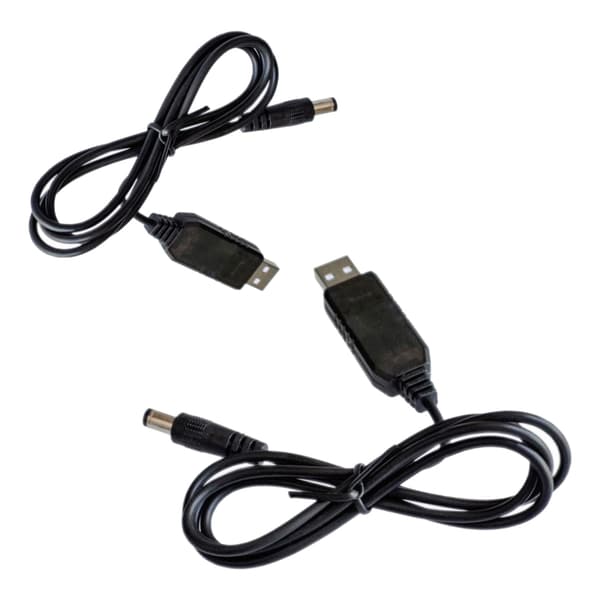 9V 12V Output USB til DC5.5x2.1mm Strømforsyningskabel til Små Elektroniske Enheder null - 9V output