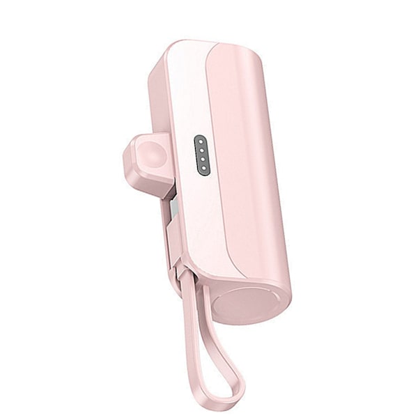 Typ C Snabbladdande Powerbanks Nödsituationer Externt Batteri Utan Batteri Pink