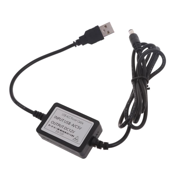 USB 5V til DC12V ladekabel strømledning USB DC-kontakt for skrivebords-LED-lamper