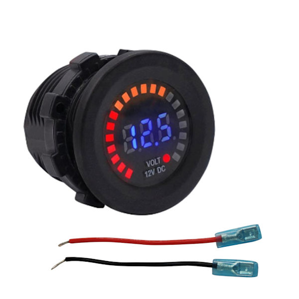 Digital Voltmeter Universal Spänningspanelmätare för Bil Motorcykel Enkel Montering
