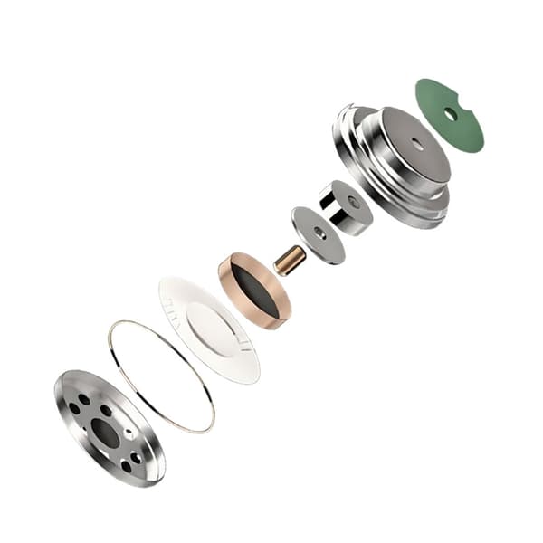 10 mm kolnanorör CNT-membranhögtalare dynamisk drivenhet dubbelkammar-design för förbättrad basprestanda