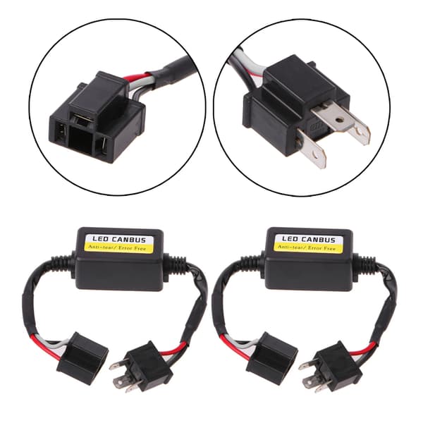 2 st Bil LED Strålkastare Canbus Decoder Canceller Felfri Anti-flimmer Resistor