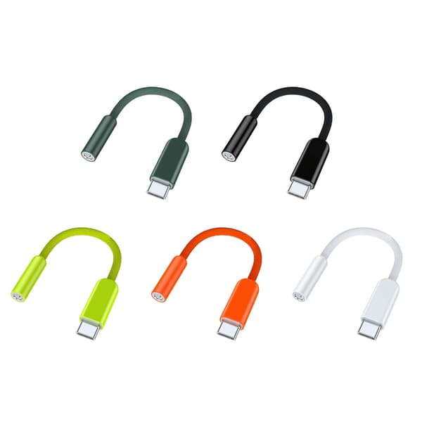 USB C han til 3,5 mm hun stereo adapterkabel til klar lyd 13 cm Green grass
