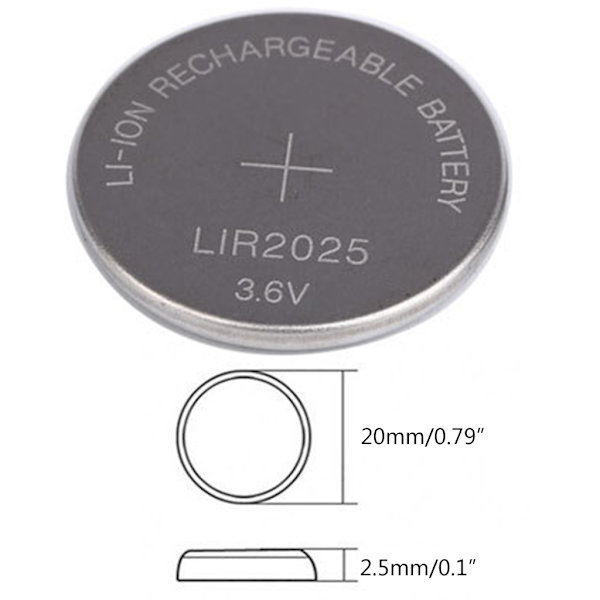 Knappcellbatteri, Myntformat, Alkaliskt Batteri 3.6V, Nyckelskydd för Klockor, Leksaker, Fjärrkontroll