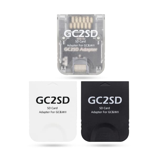 GC2SD Hukommelseskortadapter Secure Digital Kortlæser til GC Spillekonsoller Clear