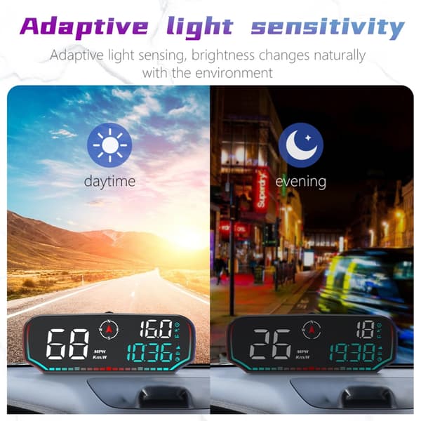 Digital Hastighetsmåler Bil Speedometer for Lastebil Head Up Display KMH/MPH LED Display Speedometer
