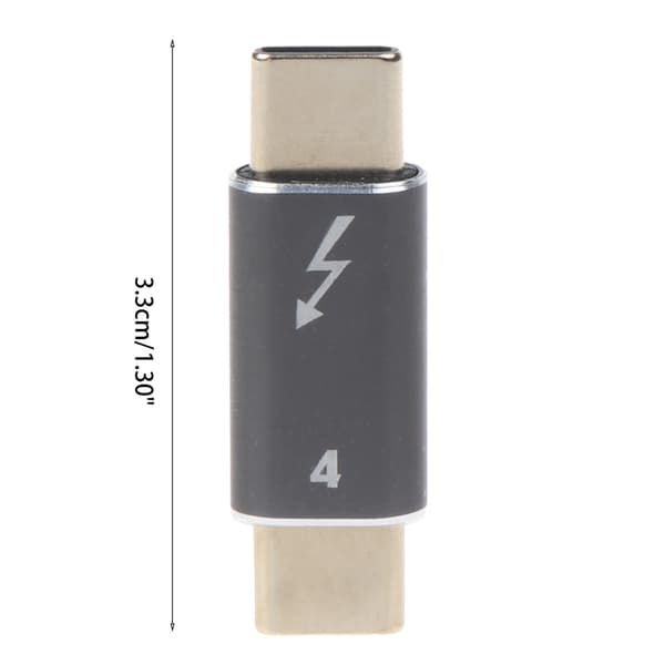 Typ C till USB C-adapter USB-C hane till hane datakontakt strömkonverterare jack