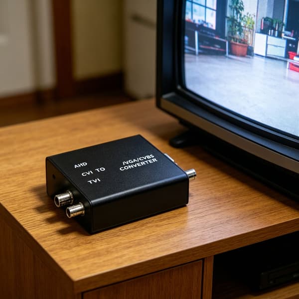 Sikkerhedsvideokonverter Traditionel til Digital Visuel Link VGA BNC-forbindelse