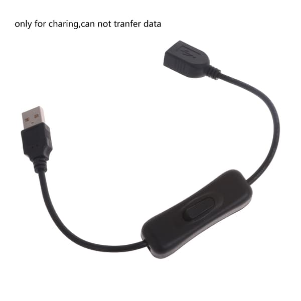 30 cm USB-kabel med PÅ/AV-brytere Kabelforlengelse for USB-lampe USB-vifte 501 switch