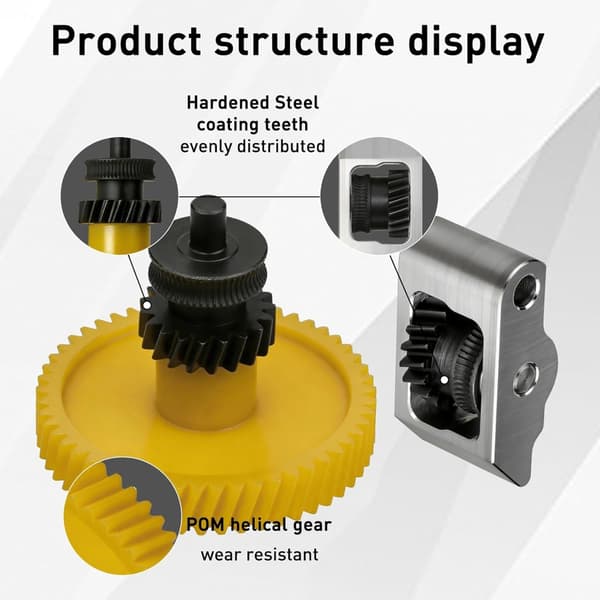 Professionelle P2S ekstruder gearkomponenter til ensartet 3D-print