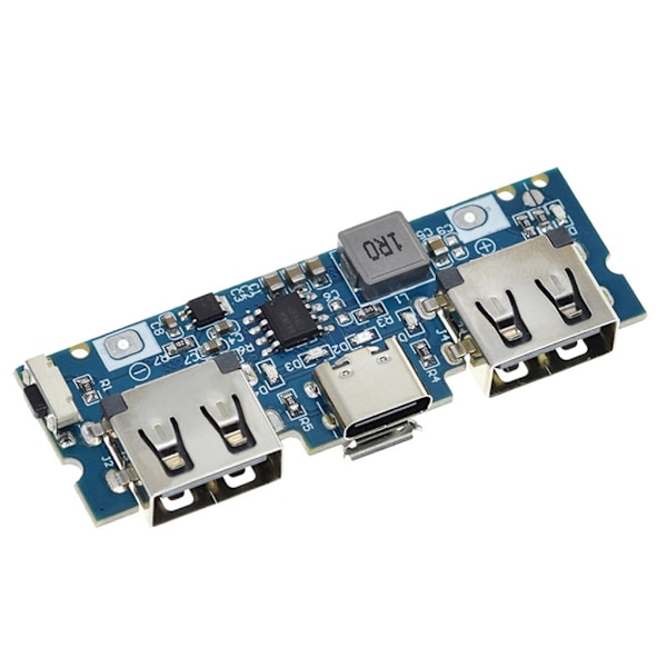 MicroUSB Typ-C USB Laddningskort LED Dubbel USB 5V 2.4 A för Mobil 18650 Ström