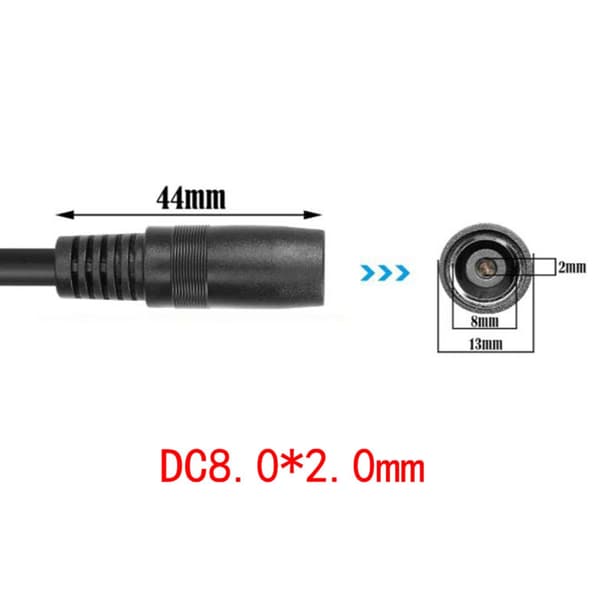 Effektiv solcelleladekabel XT60I hunn til 8.0x2.0mm for mobile generatorer og campingutstyr null - Males head