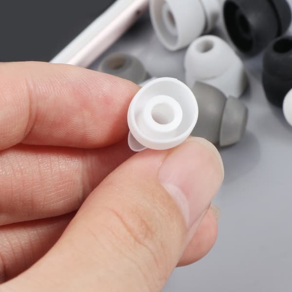 Silikon In-Ear Ørepropper Erstatning Ørepropper Øreplugger for Hodetelefoner White
