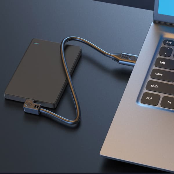 USB2.0 Han til Mini USB Han Stik Forlængerledning Dataoverførselslinje til MP3 30cm - Right