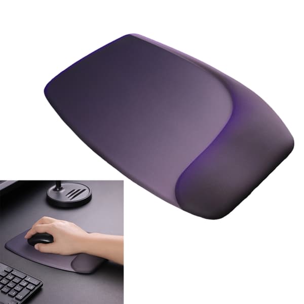Komfortabel silikone musemåtte med ergonomisk håndledsstøtte blød til kontoret Yellow brown