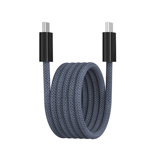 Magnetisk USB C till USB C Kabel 60/100W 25cm USB C Laddningskabel Snabbladdningskabel Royal blue
