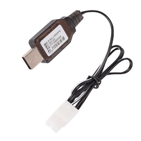 Holdbar L6.2-2P USB-ladeledning til 9,6V RCVehicles DC5V2A1A Input