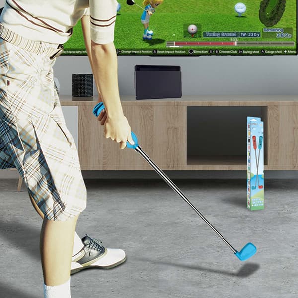 Lämplig för Switch Joy Pad Golfklubbsgrepp Golfklubbsspeltillbehör Green blue