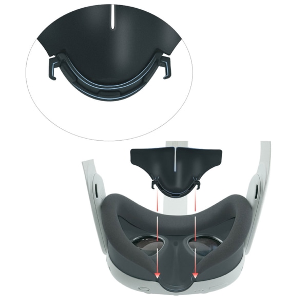 Andningsbar nässkydd i silikon Bekväm nässkärm Hållbar för MetaQuest 3 VR