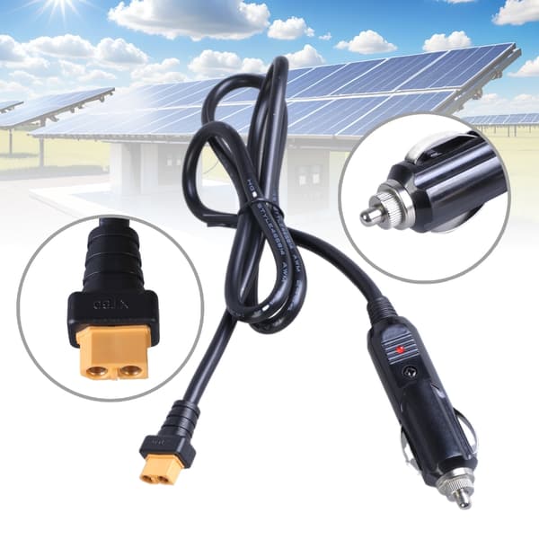 12V/24V XT60 Hun til Biloplader Hanstik Forlængerkabel til Solgenerator