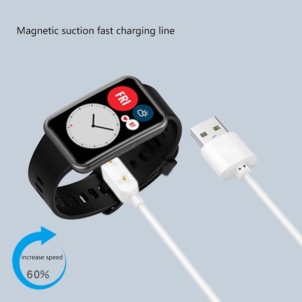 1M USB 2-polig snabbladdningsdocka för Huawei Band 7 6 /Watch Fit /Honor Band