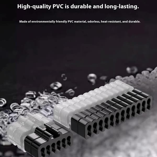 Computer Wire Combs Ledningsstyring til 1,8-2,5 mm ledninger PVC-ledningsguide med assorterede toner Black