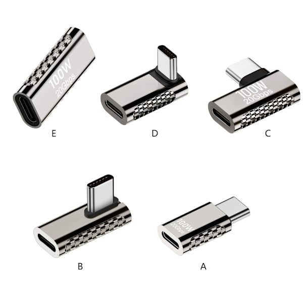 20Gbps 100W Type-C -lataussovitin USB-C-naarasliitin null - Straight head