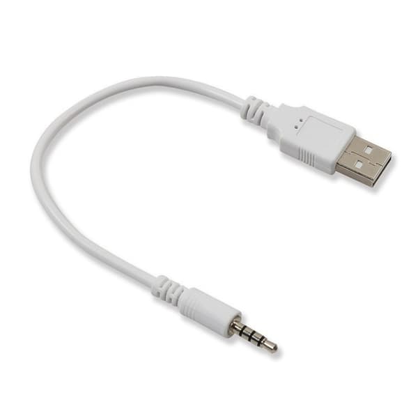 USB til 3,5 mm hann lydkabel med dobbel ladefunksjon, multifunksjonell 20 cm