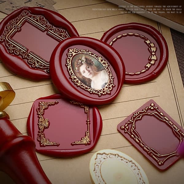 Voksseglstempelhode, rundt/ovalt/kvadratisk voksstempelhode for scrapbooking I