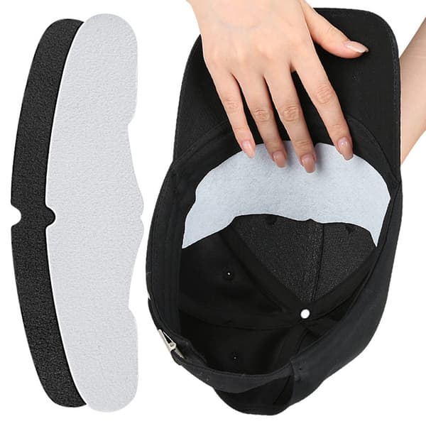 Filtmössa Foderinlägg Basebollkeps Innerfoder 10-pack för män kvinnor idrottare Black
