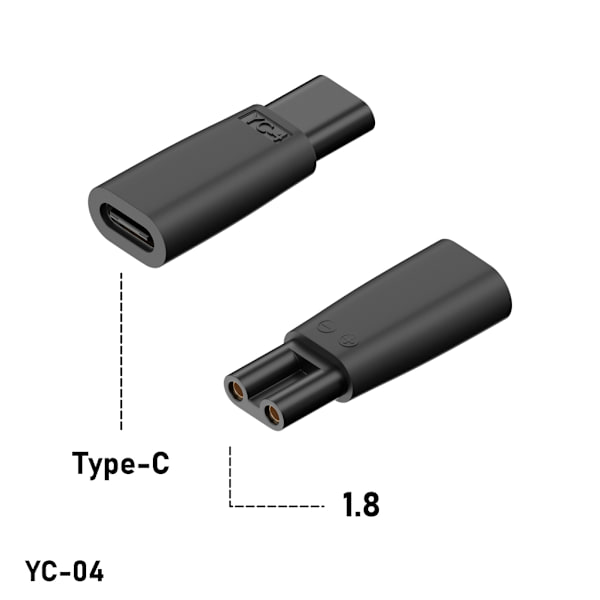6-pack Typ-C Laddare Adapter Rakning Ström Adapter för Elektrisk Hårtrimmer Skäggtrimmer, Rakapparater, Skönhetsinstrument