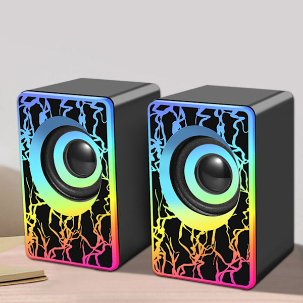 USB-driven datorhögtalare med multi-RGB-belysning, Minihögtalare